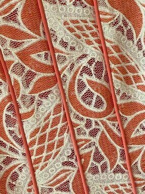 LN Antonio Melani Summer Dress Sz 14 Orange/Muted Coral/Peach